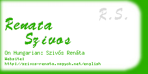 renata szivos business card